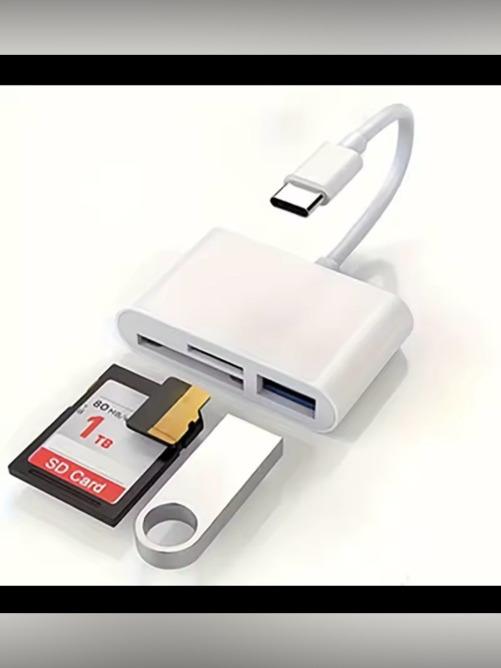 USB-C 3-in-1 Card Reader & USB Adapter